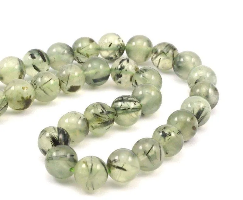 1 Strand Prehnite 10mm Gemstone Round Beads T021