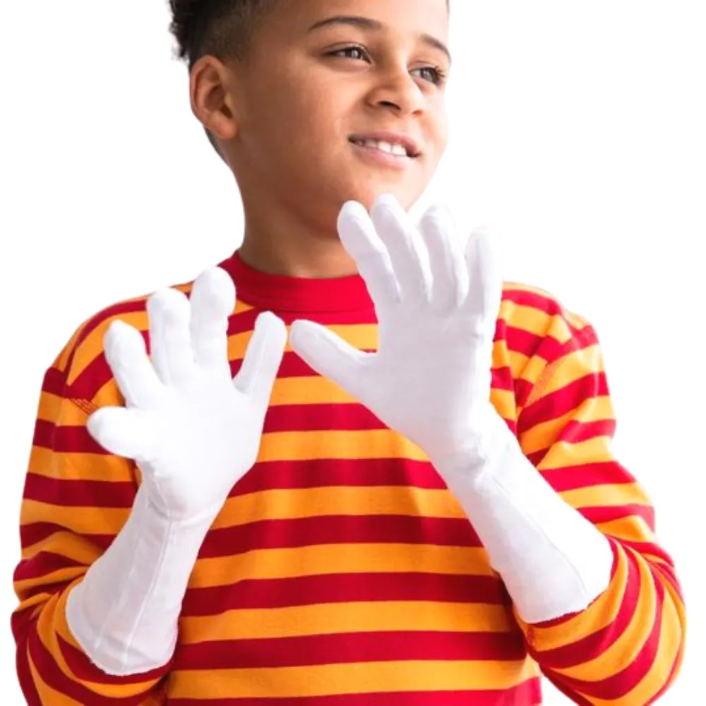 100% Organic Cotton Gloves for Kids - 2 Pack