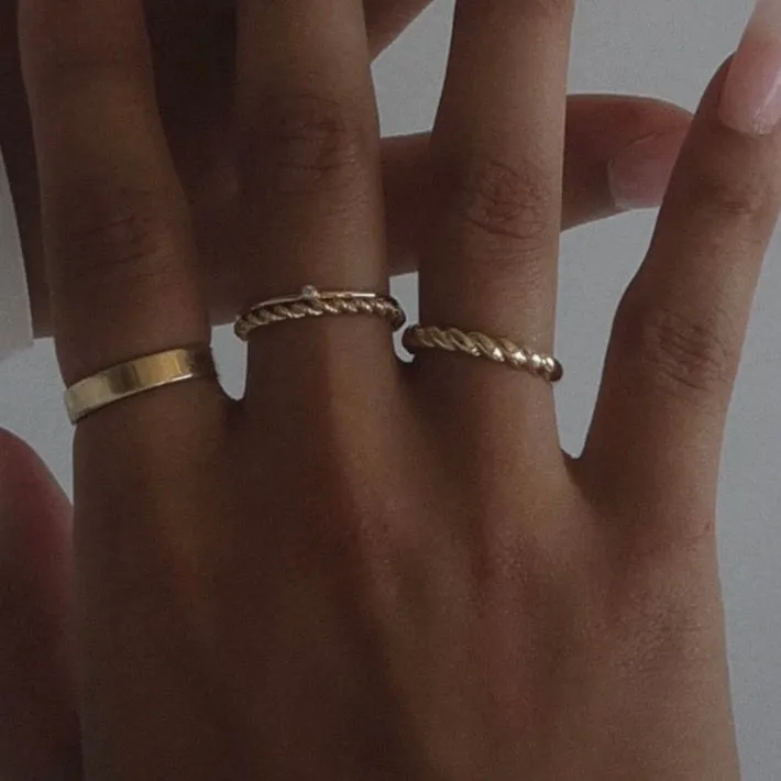 14k Birdie Stacking Ring