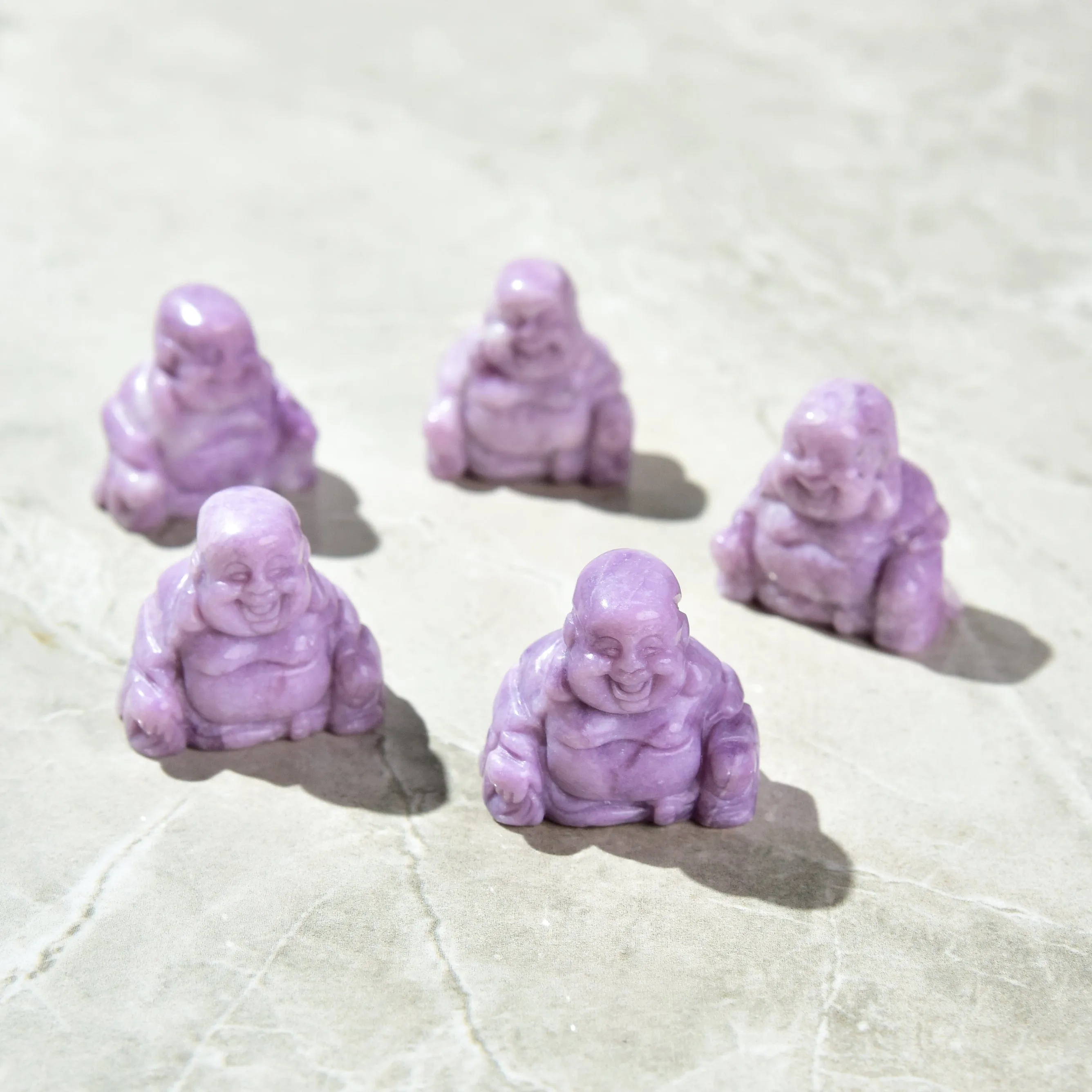 1.5 Lepidolite Buddha Natural Gemstone Carving