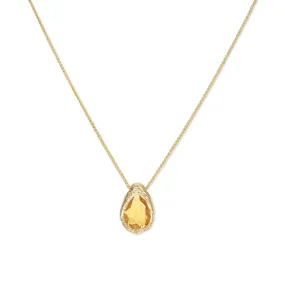 18K Freeform Slider Necklace in Yellow Sapphire