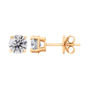 1ct Diamond Studs in 18K Solid Gold