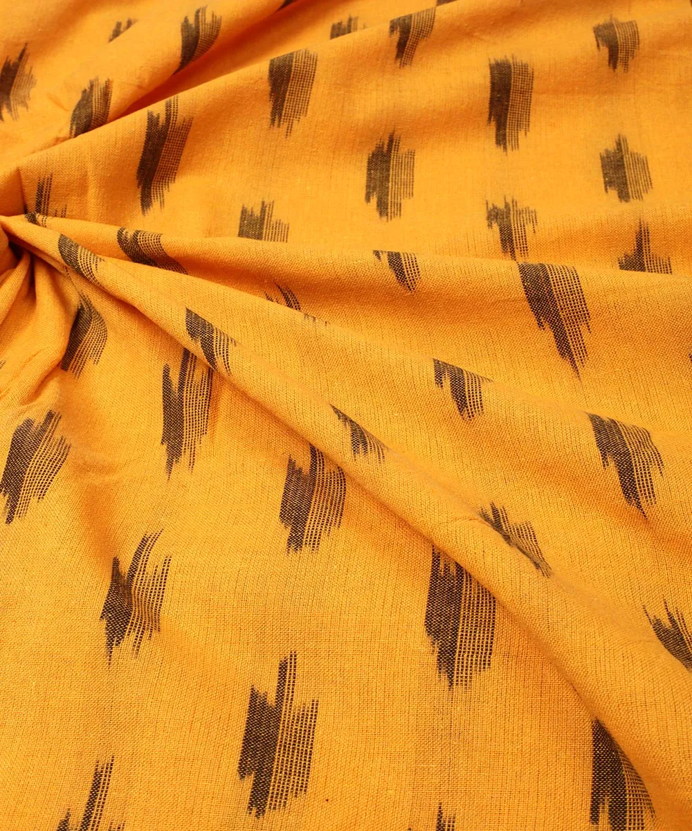 2.5 m Yellow cotton handloom pochampally ikat fabric