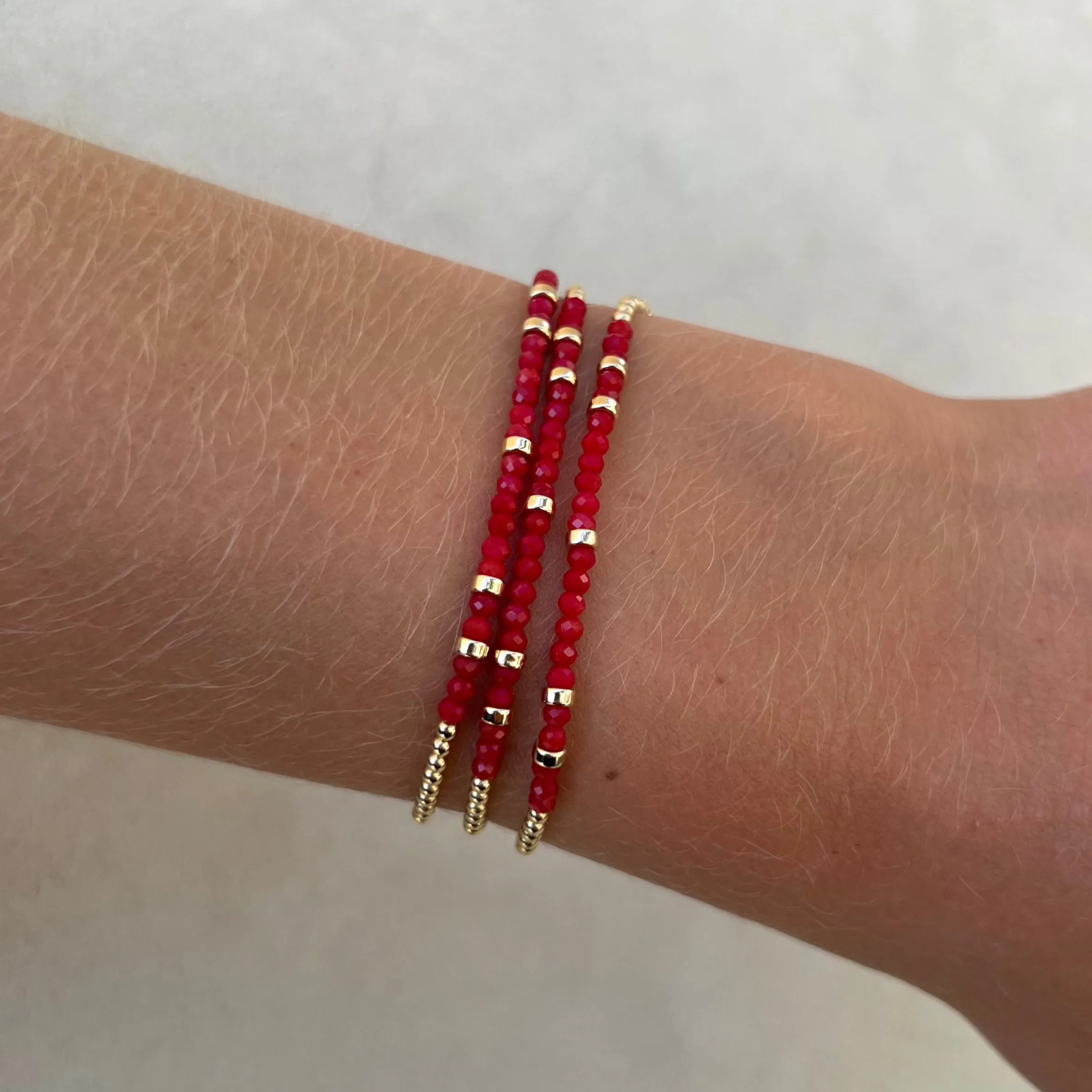 2MM Signature Bracelet with Coral and Rondelles