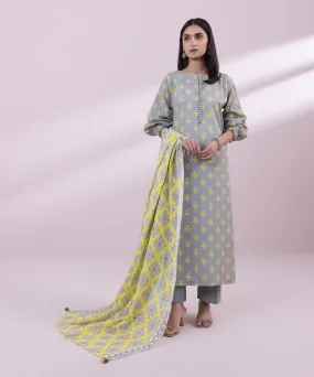 3 Piece - Printed Lawn Suit