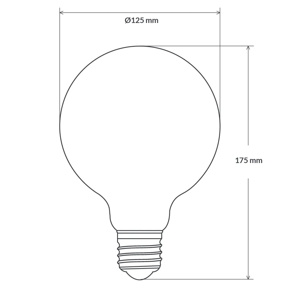 4W G125 Amber Spiral LED Bulb E27 in Ultra Warm