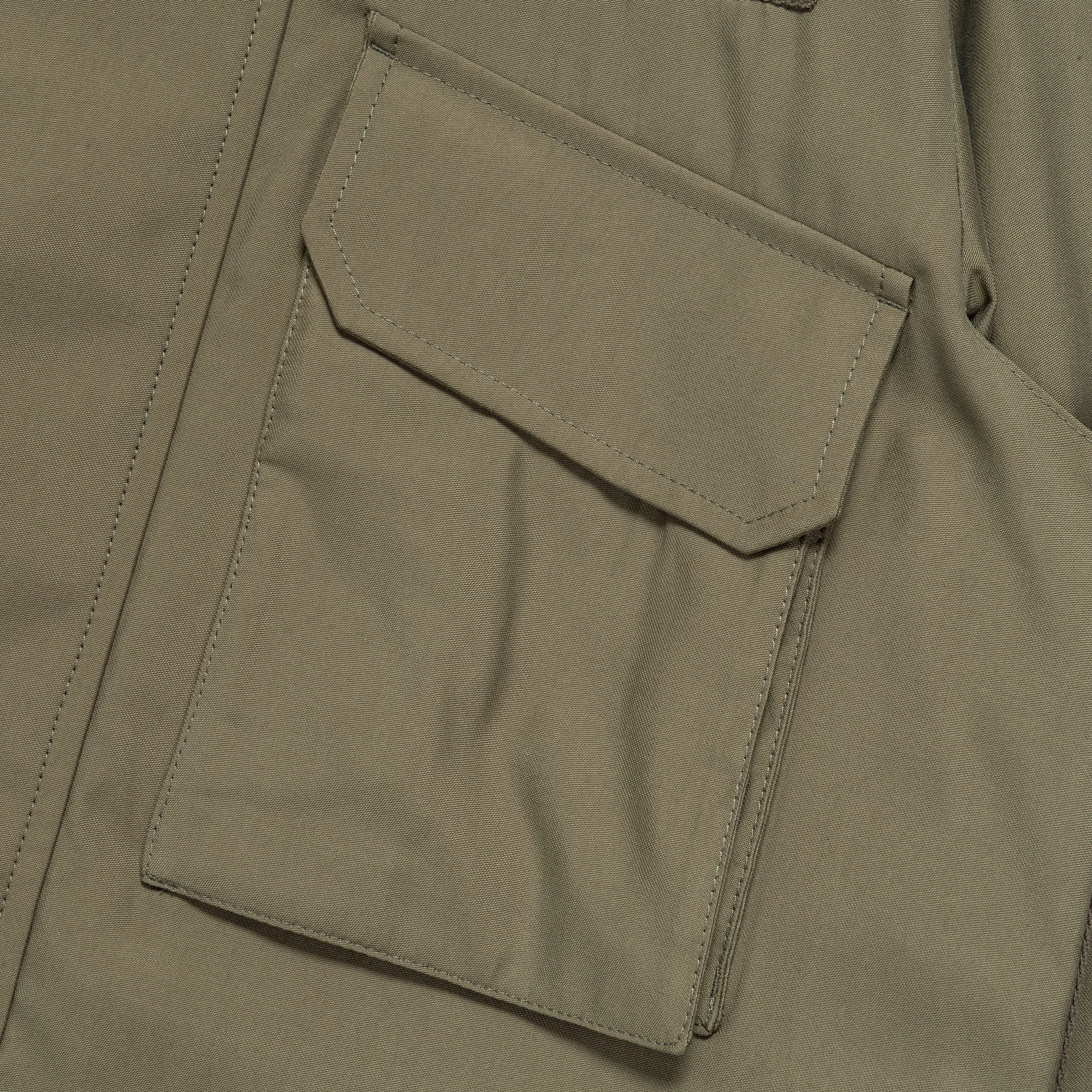 69 Flak O Gusset Bomber - 10oz Olive/Viscose Poly BS Twill