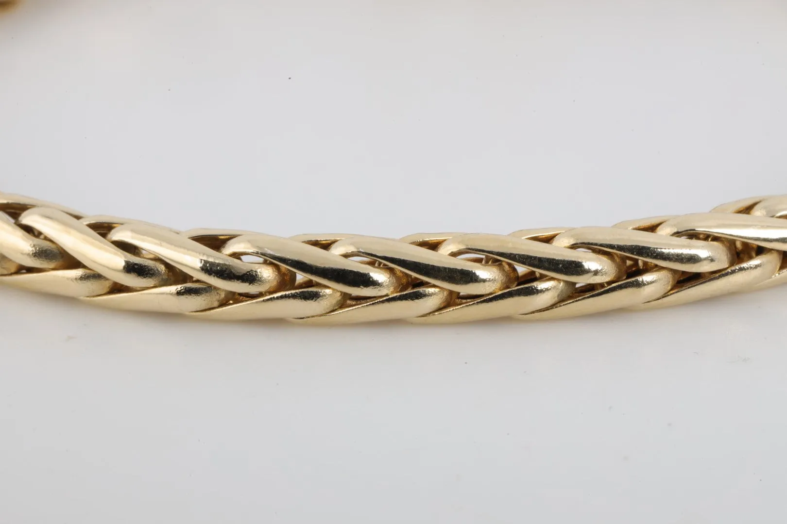 7.5" 14k Yellow Gold Wheat Chain Bracelet (14.89g.)