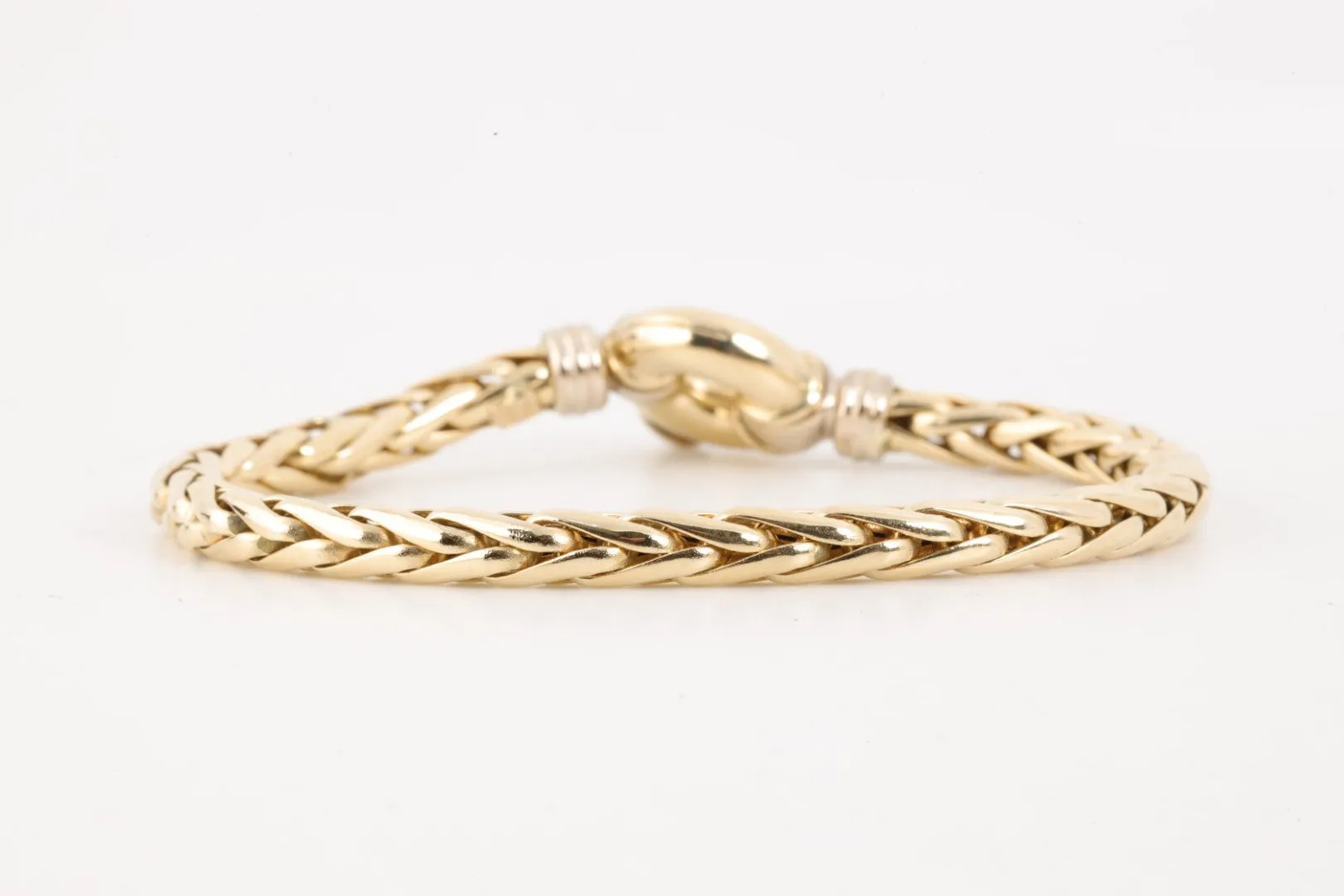 7.5" 14k Yellow Gold Wheat Chain Bracelet (14.89g.)