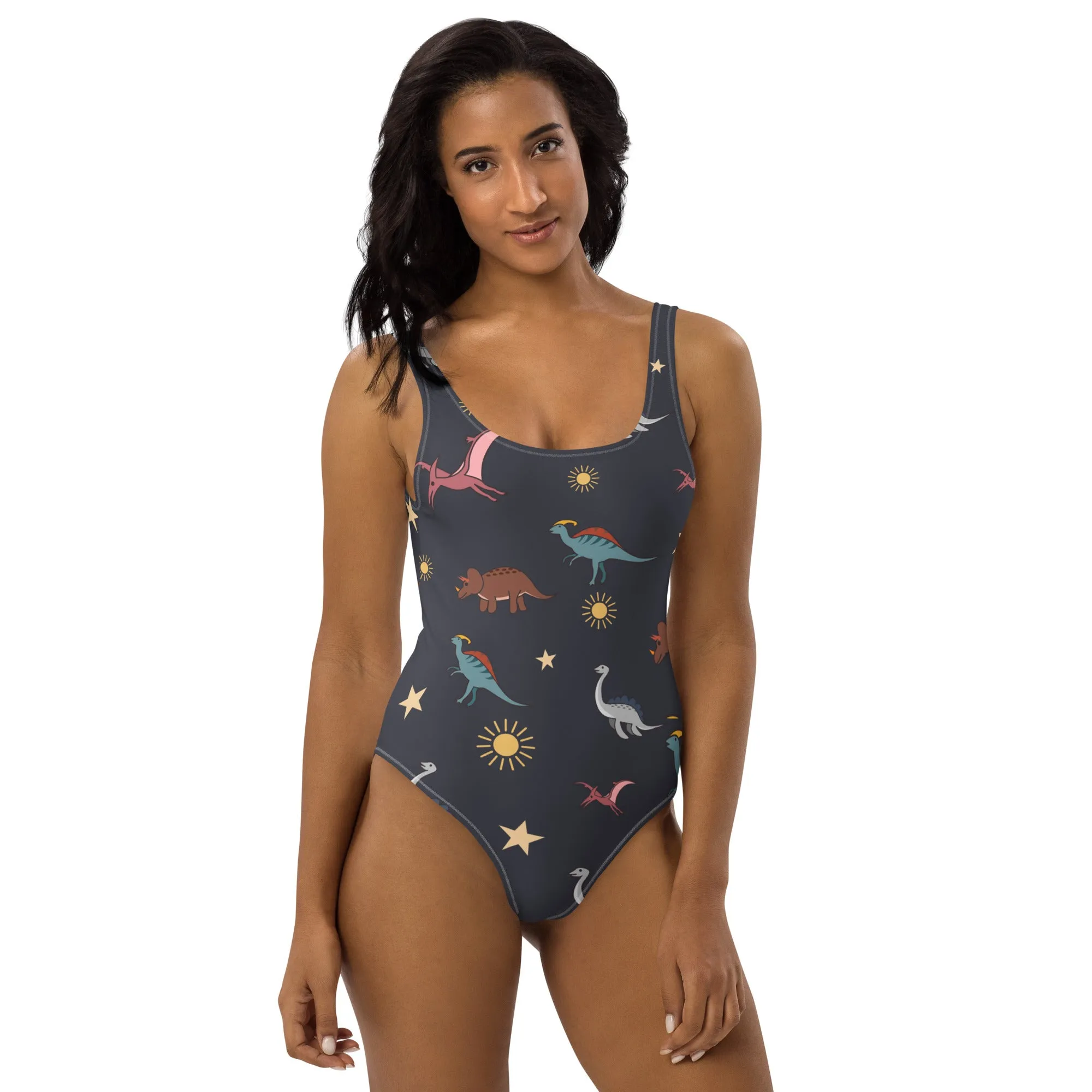 Adult Dinosaur Lover One-Piece Swimsuit Dinosaur Print Tank For Women