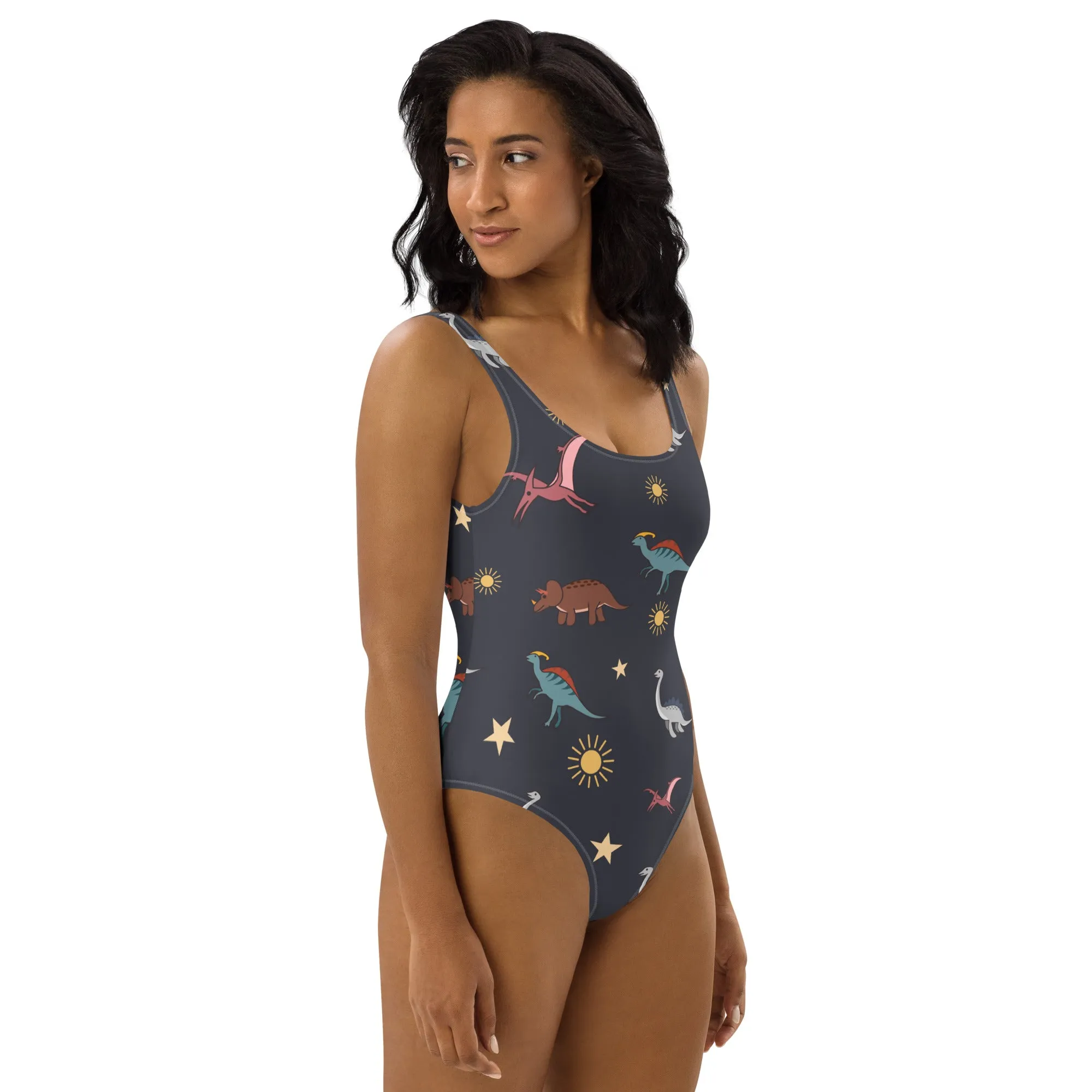 Adult Dinosaur Lover One-Piece Swimsuit Dinosaur Print Tank For Women