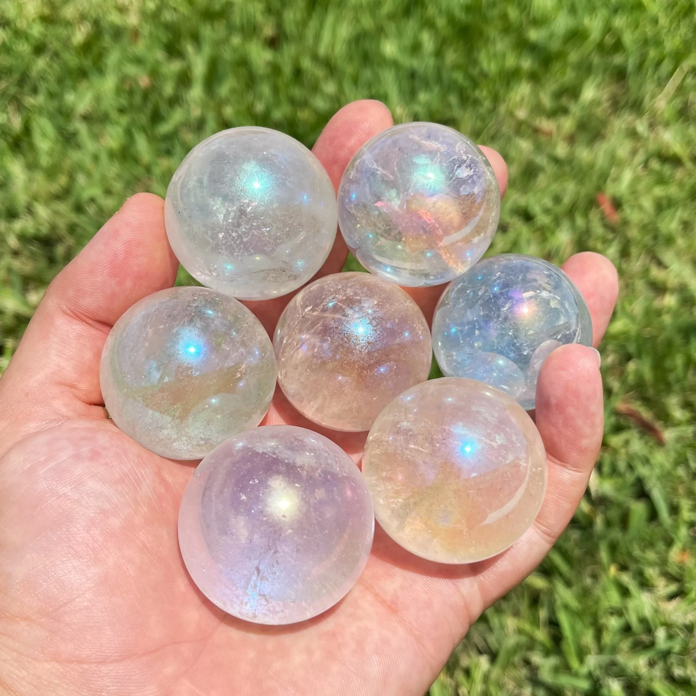 Angel Aura Quartz Spheres