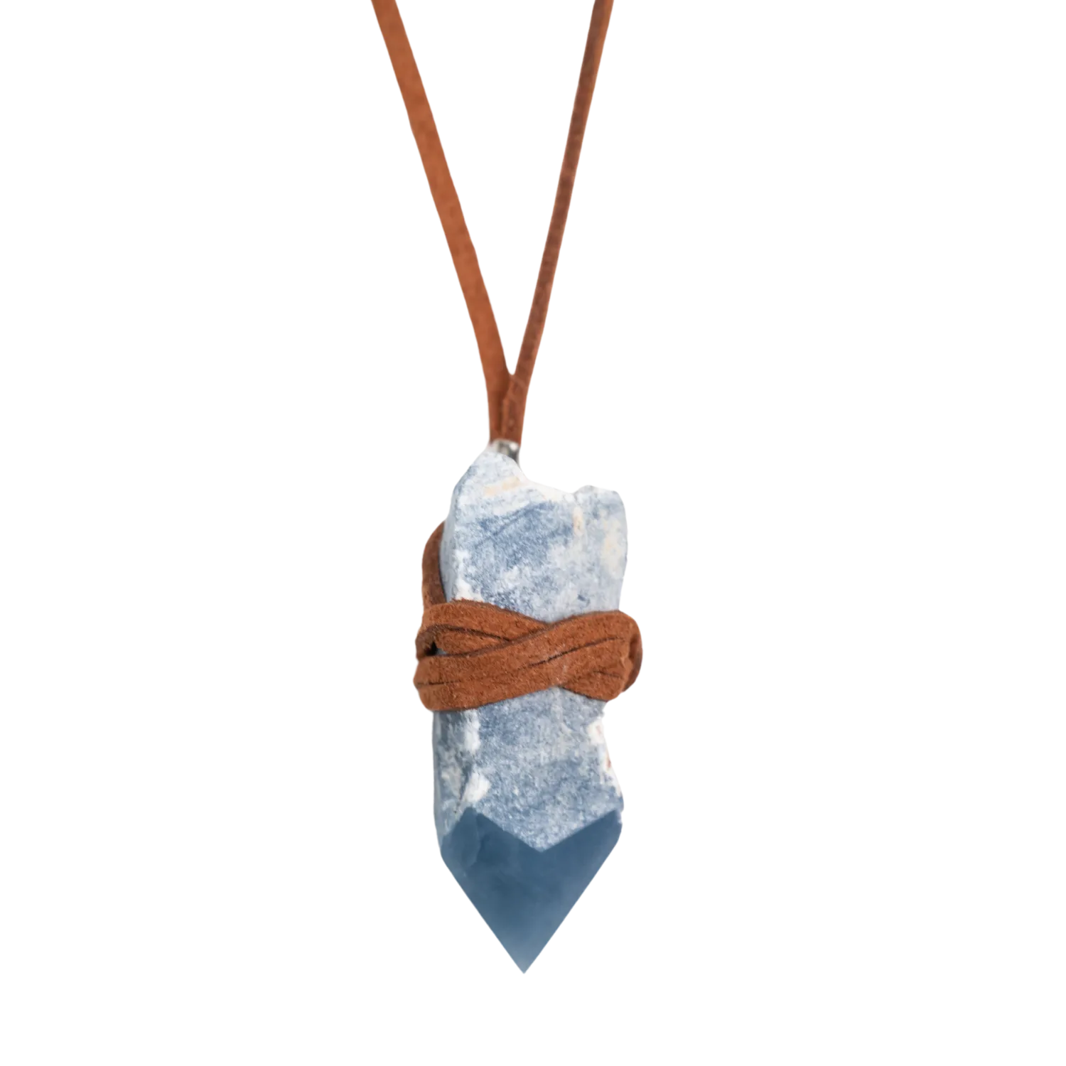 Angelite Crystal Point Necklace