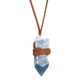 Angelite Crystal Point Necklace