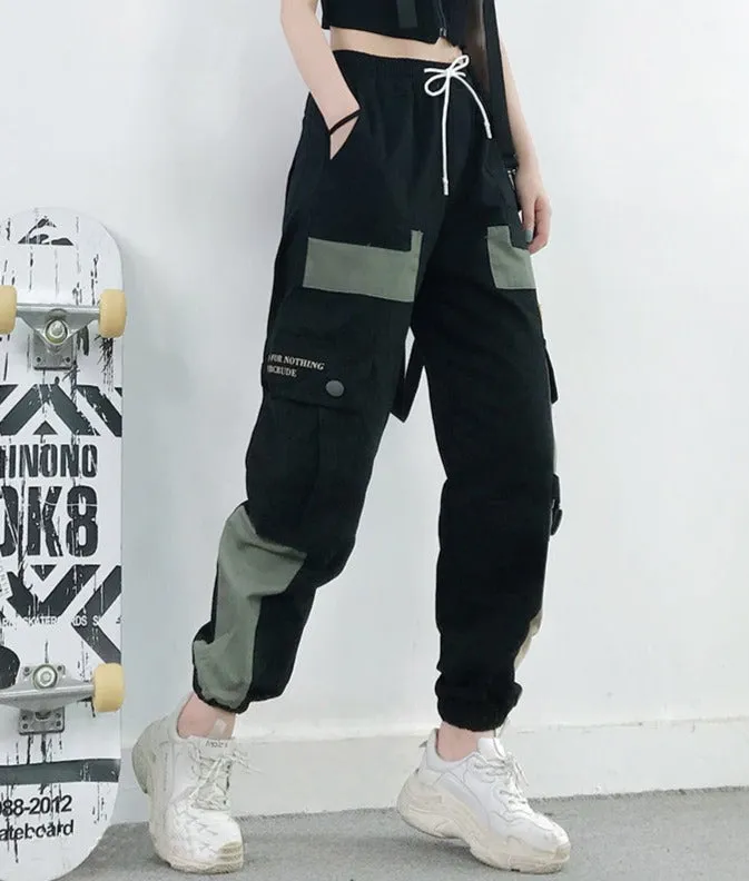 Ankle-Length Cargo Pants With Elastic Waist