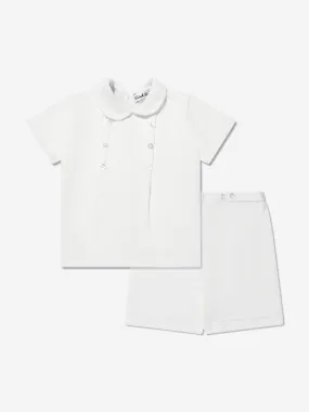 Baby Boys 2 Piece Set in White