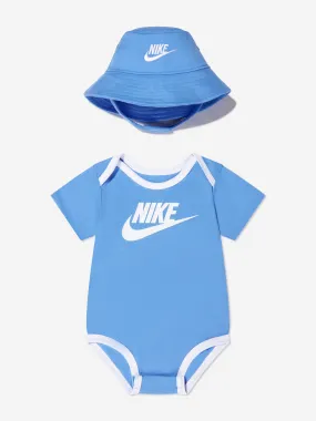 Baby Boys Bucket Hat And Bodysuit Set in Blue