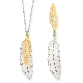 Be Brave Wings Fly Necklace