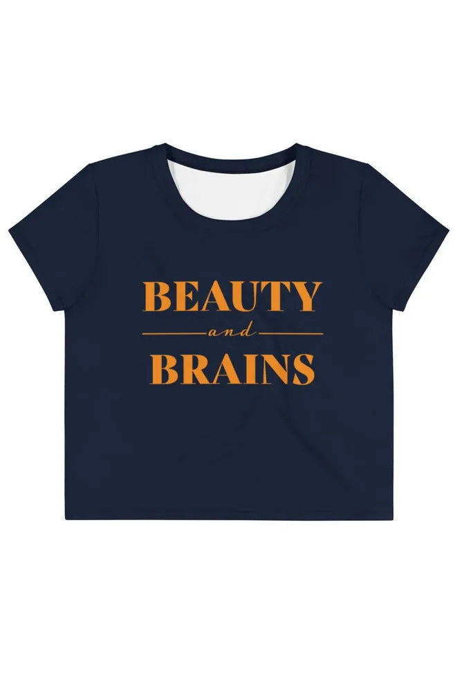 Beauty and Brains Crop Tee