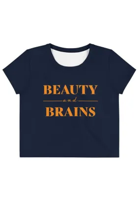 Beauty and Brains Crop Tee