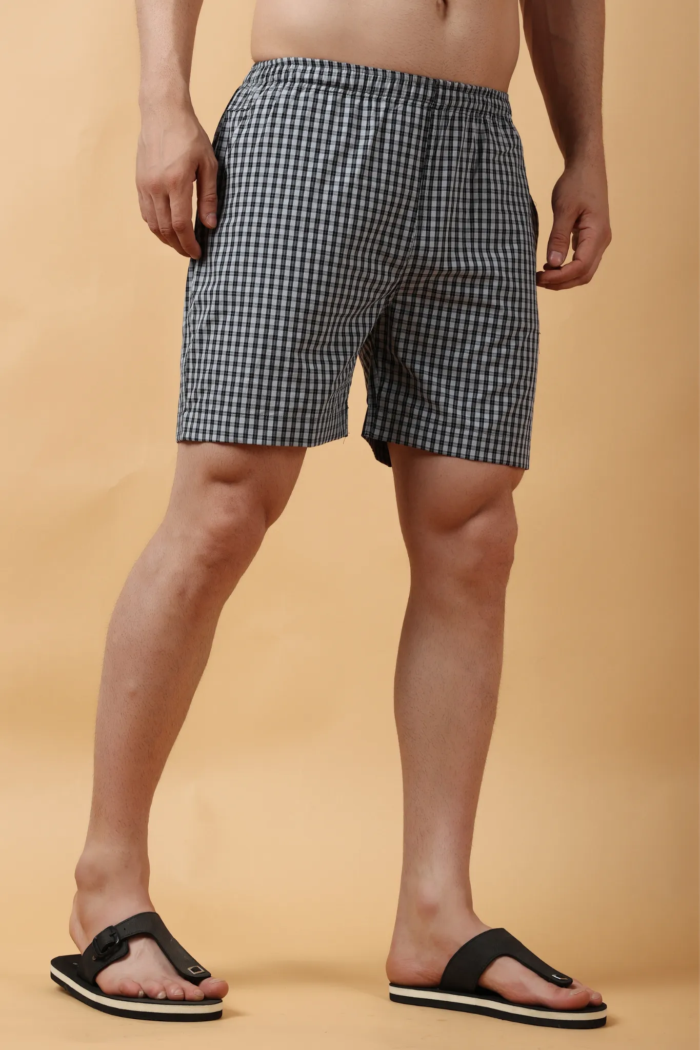 Black Cluster Cotton Shorts