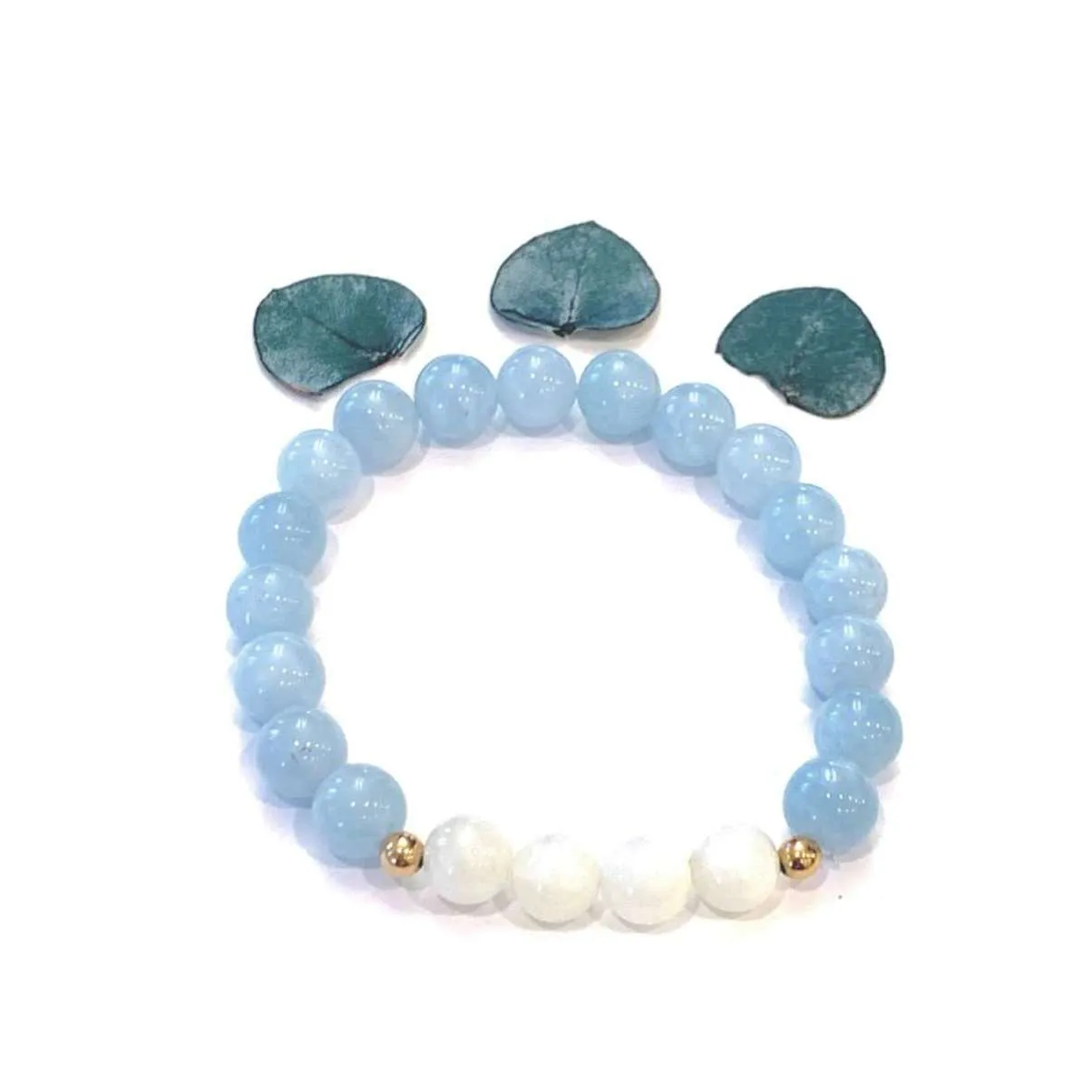 Blue Jade   White Jade Bracelet