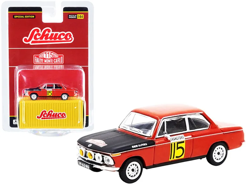 BMW 2002 #115 Rally Monte Carlo (1969) 1/64 Diecast Model Car by Schuco & Tarmac Works