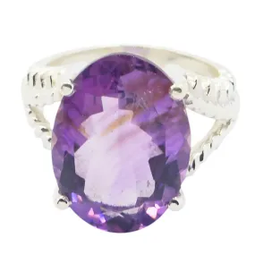 Bonnie Gems Amethyst 925 Sterling Silver Ring Ancient Greek Jewelry