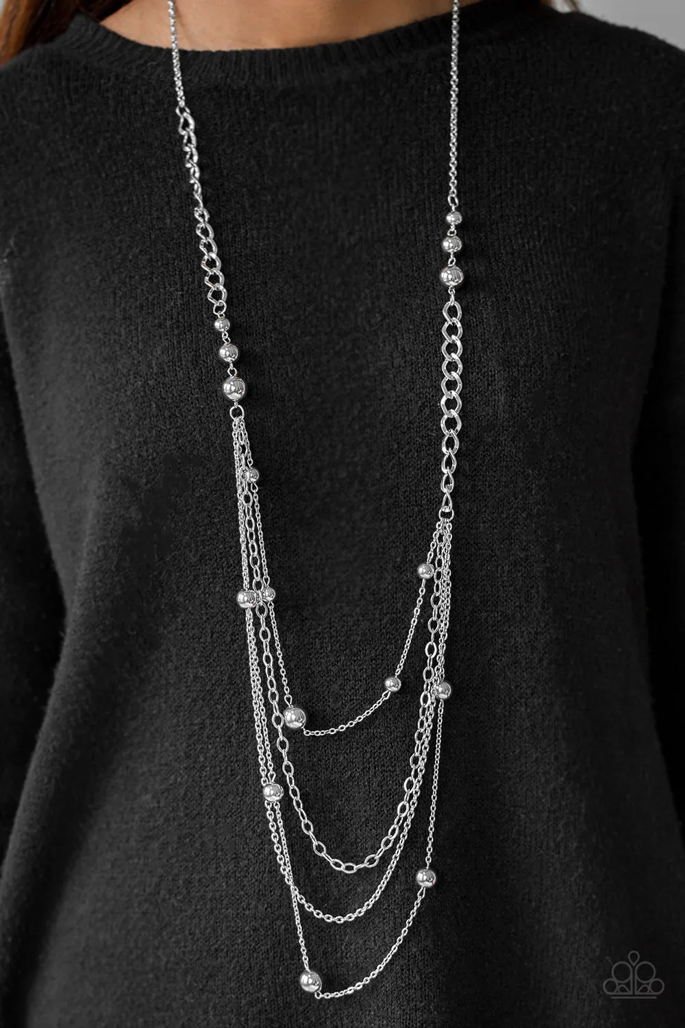 Boss Shimmer Silver Necklace Set