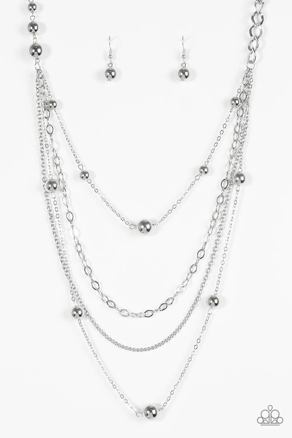 Boss Shimmer Silver Necklace Set