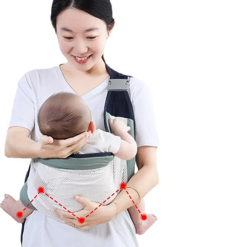 Breathable Baby Sling Wrap - Easy Pain-Free Snap-On Baby Sling Carrier for Newborn