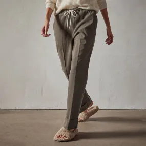 Brushed Cotton Twill Cuffed Trouser - Tent Pigment