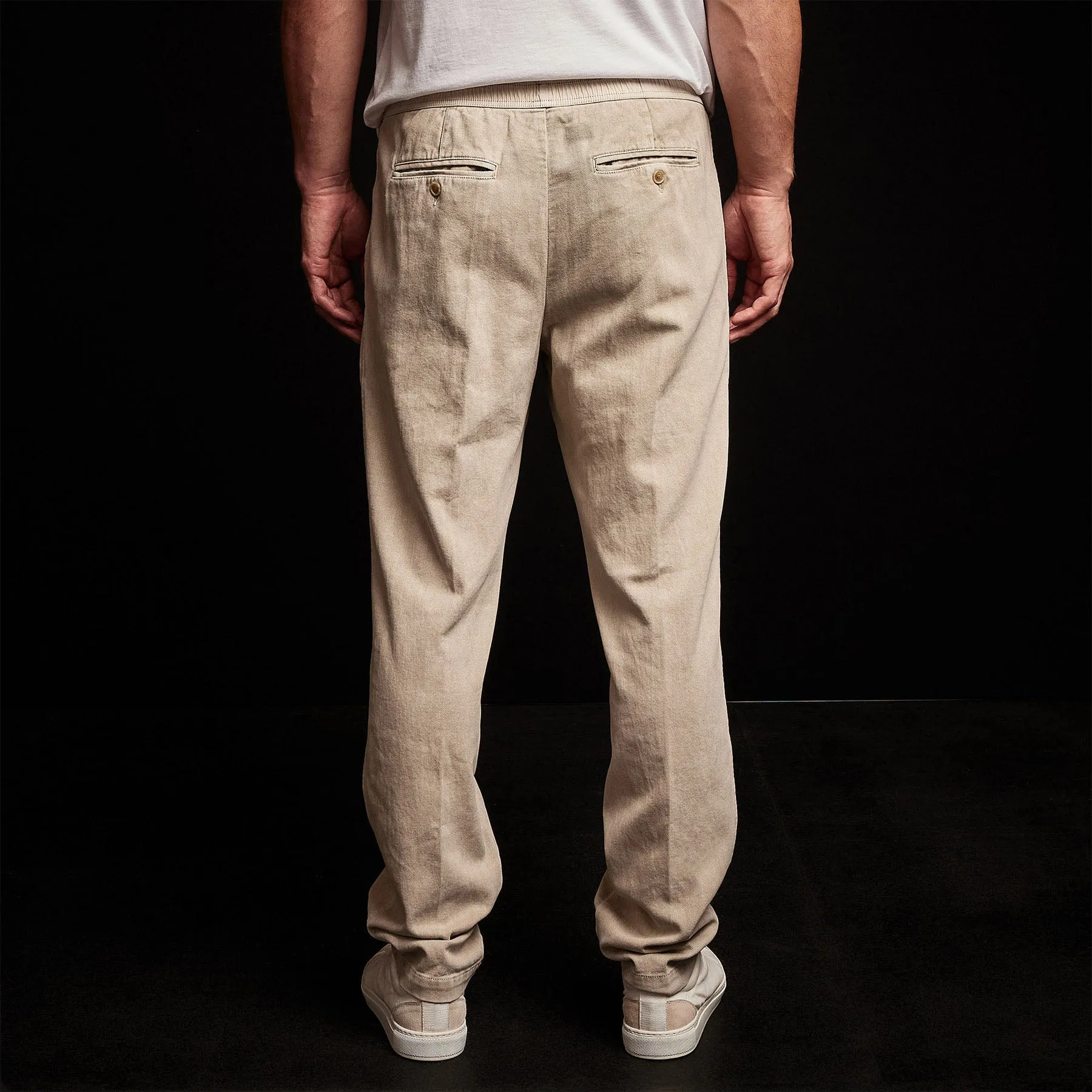 Brushed Cotton Twill Trouser - Toast Pigment