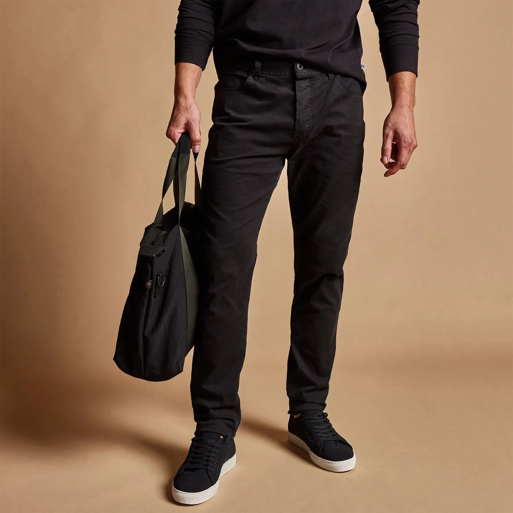 Brushed Twill 5 Pocket Pant - Black