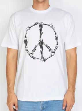 Buyer's Choice T-Shirt - Skull Peace - White - Y-1038