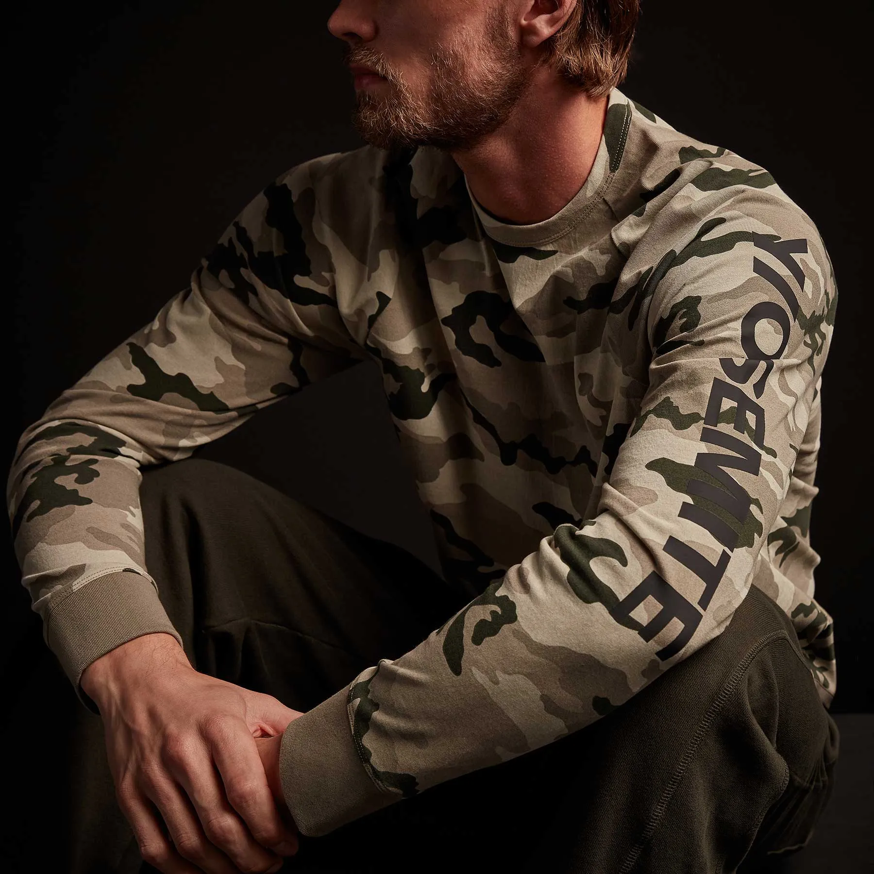 Camo Heavy Jersey Raglan Pullover - Dune Camo