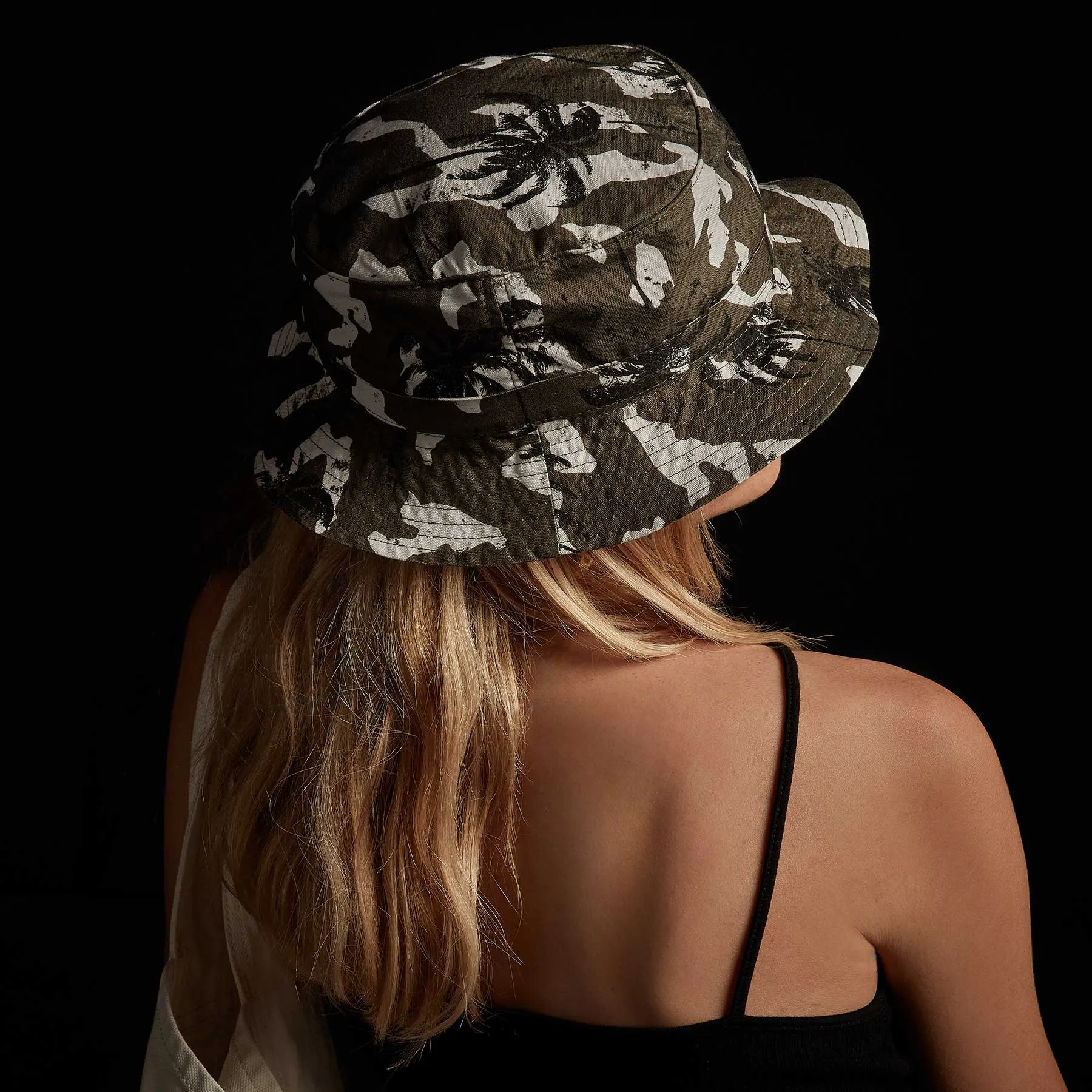 Camo Palm Print Bucket Hat - Jungle