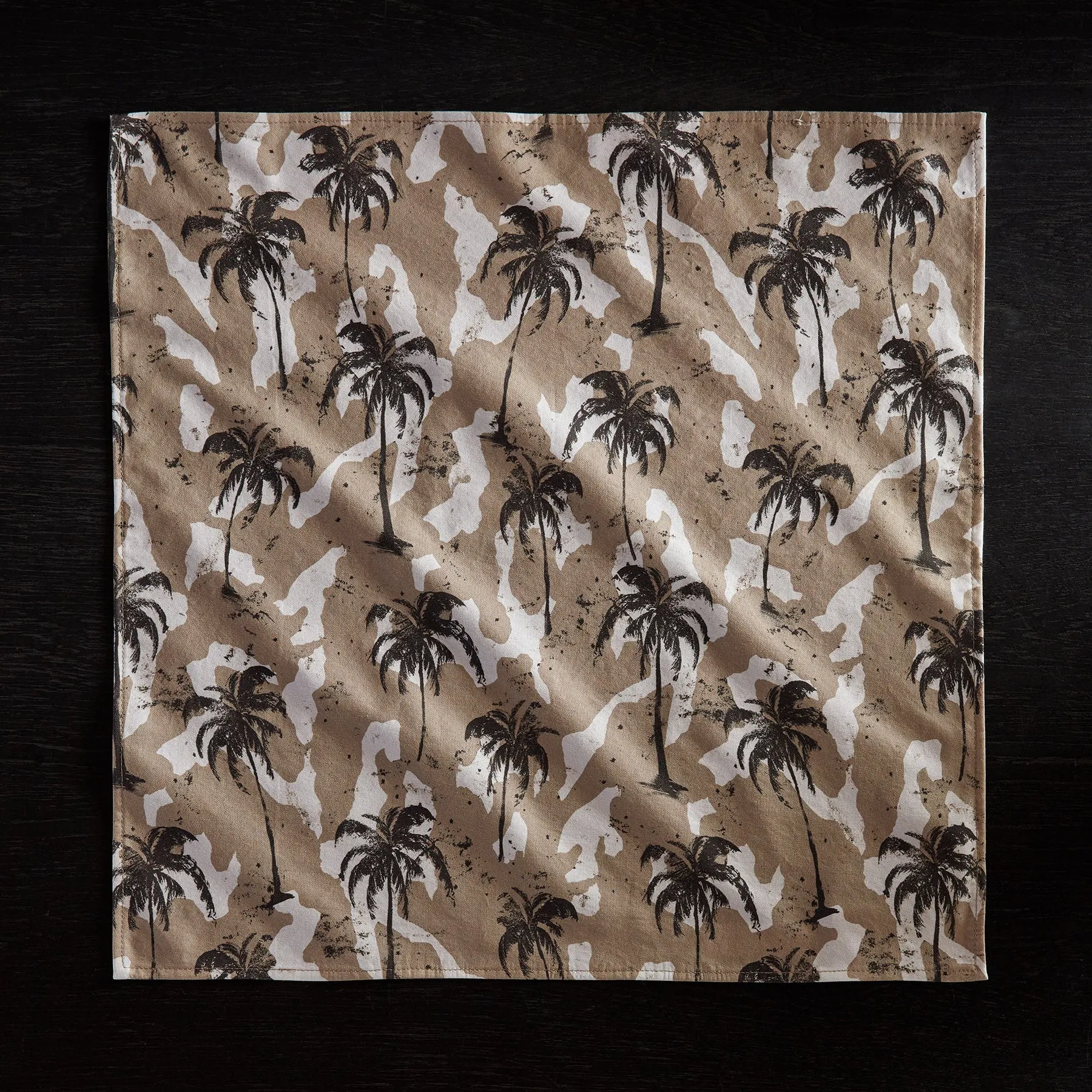 Camo Palm Print Table Napkin - Desert