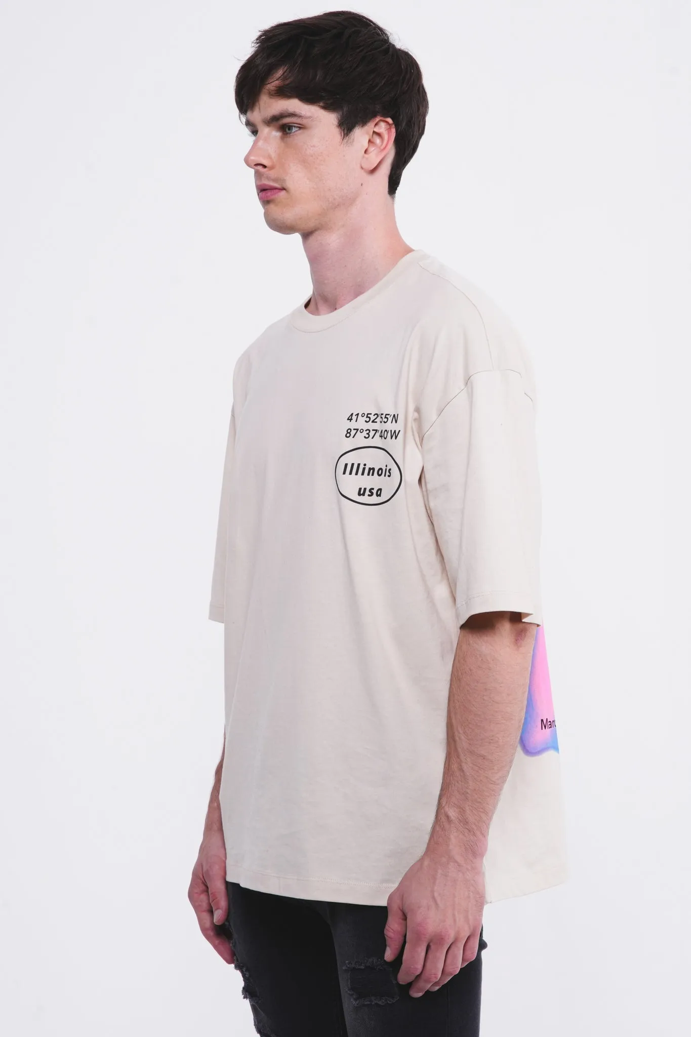 Chicago 1837 Oversized Tee Beige