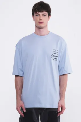 Chicago 1837 Oversized Tee Blue