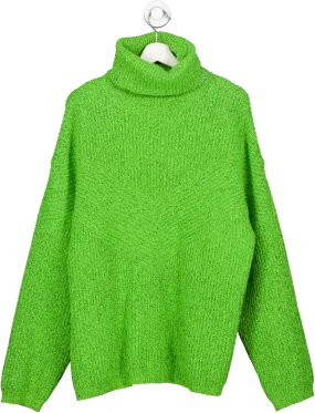 Christopher John Rogers Green Oversized Roll Neck Jumper UK S