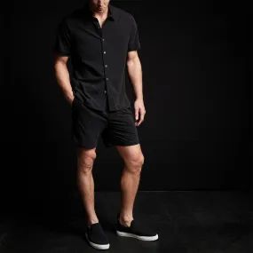 Clean Finish Short Sleeve Shirt  - Black