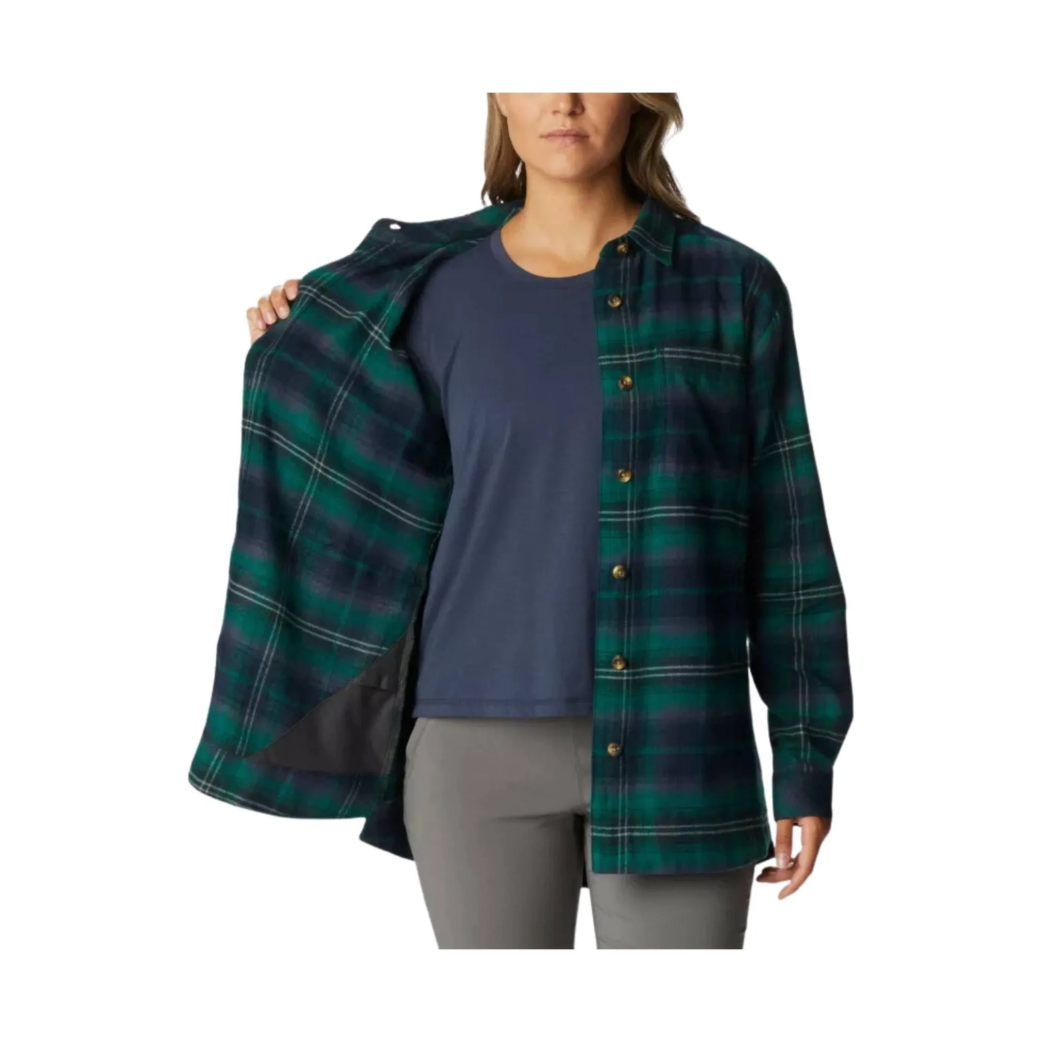 Columbia Women's Holly Hideaway Flannel Shirt - Spruce Multi