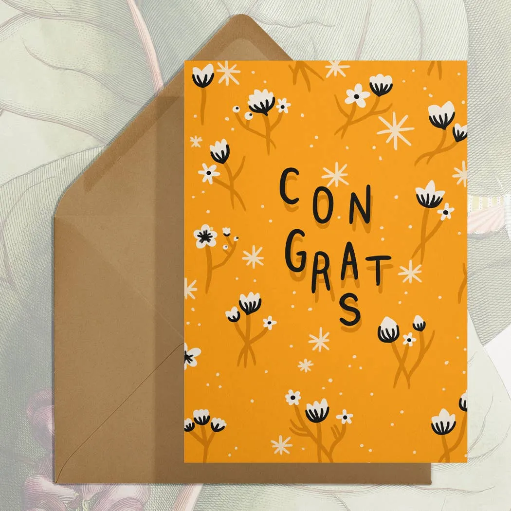 Congrats Floral | Greeting Card