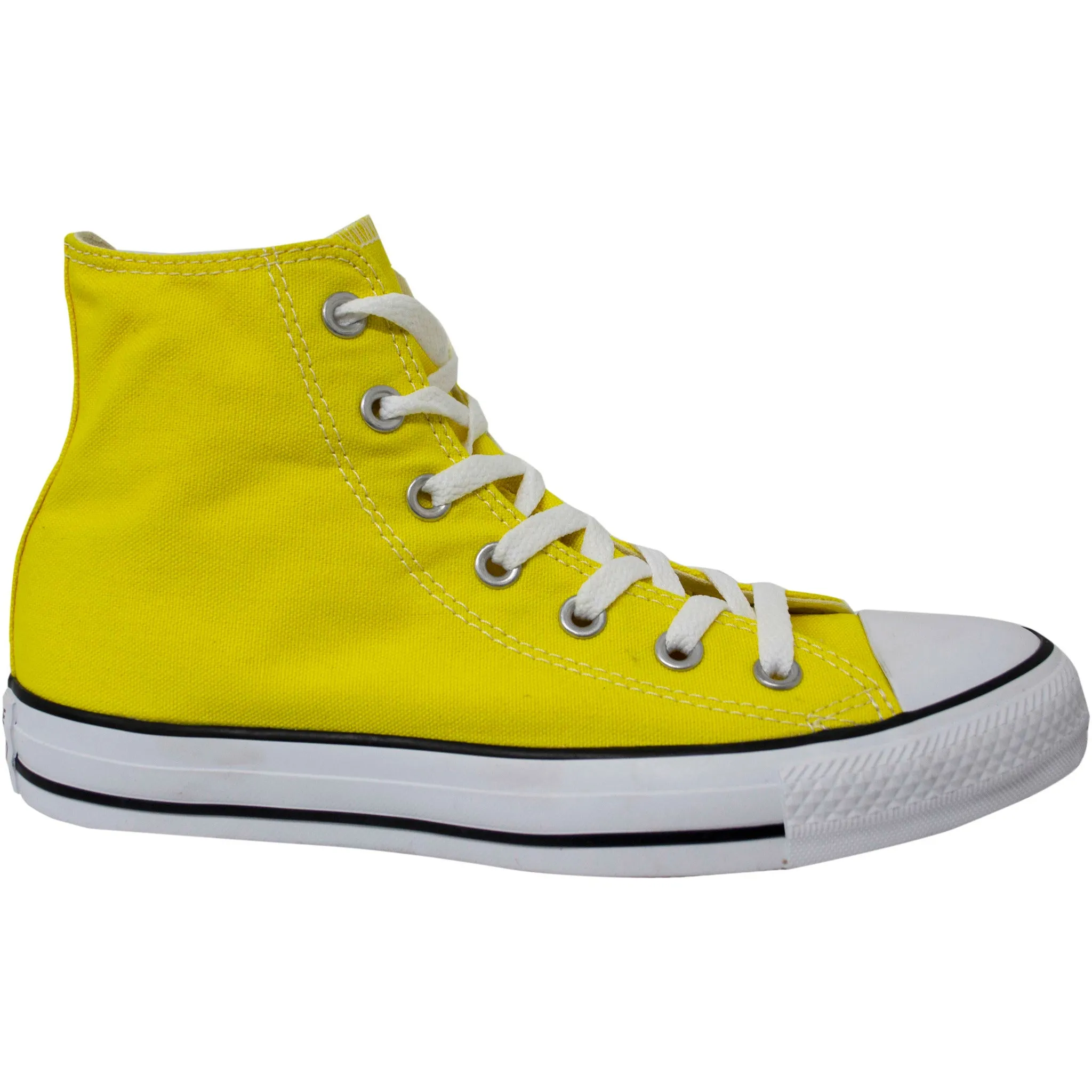 Converse Chuck Taylor Yellow Canvas Hi Top Lace Up Trainers 147125C