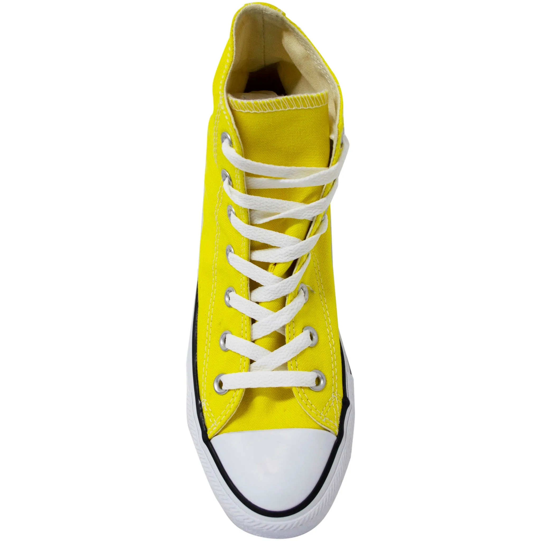 Converse Chuck Taylor Yellow Canvas Hi Top Lace Up Trainers 147125C