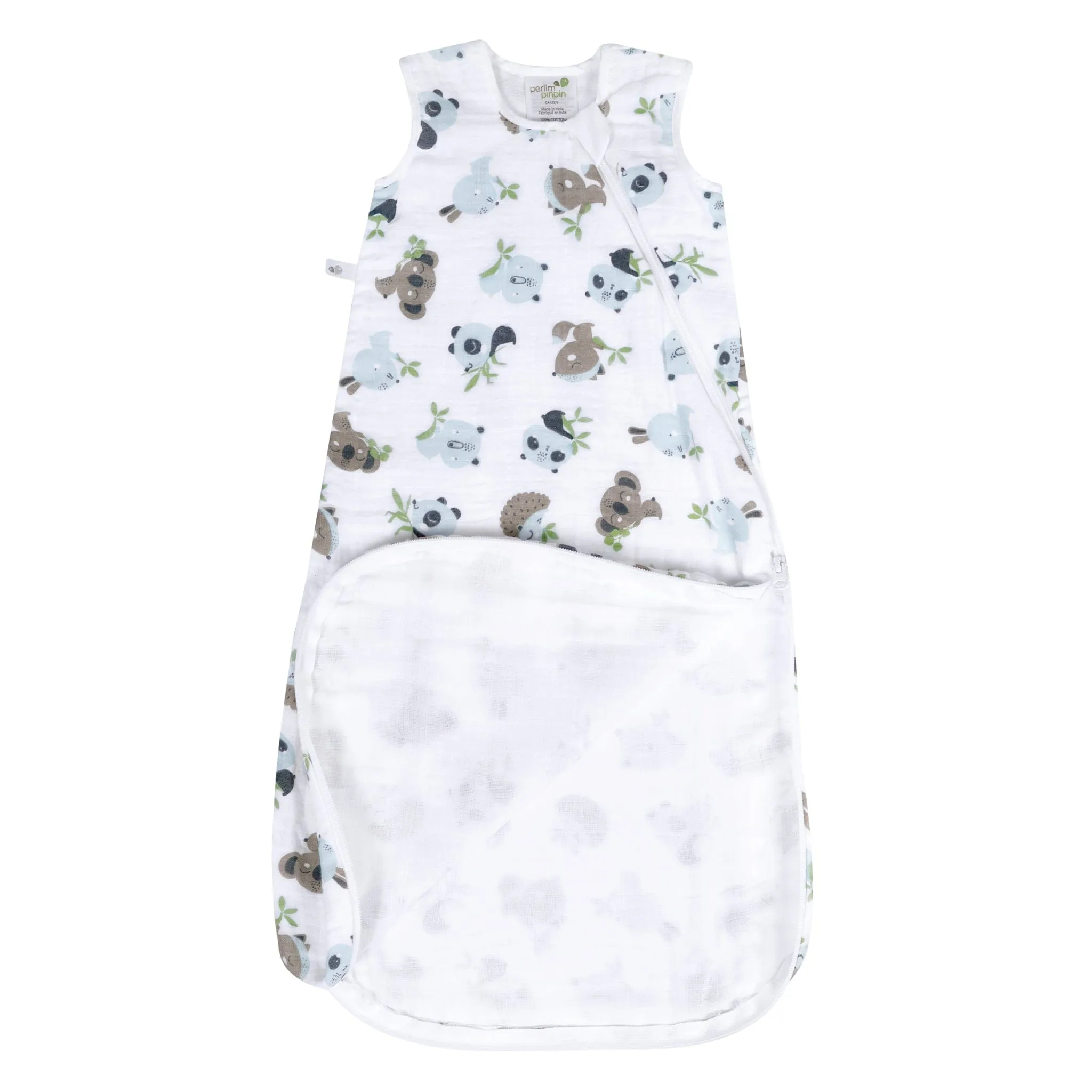 Cotton muslin sleep sack - Animals (0.7 tog)