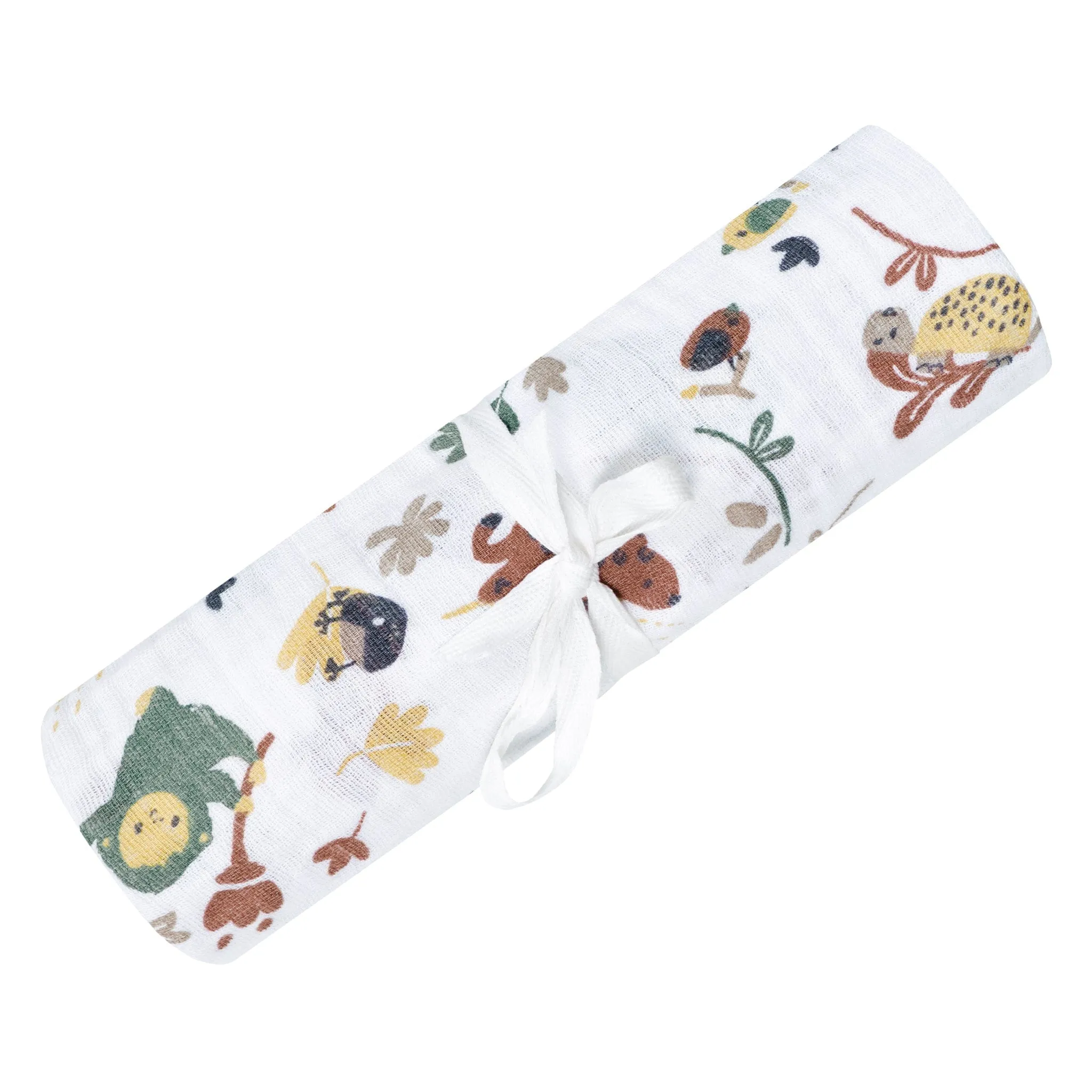 Cotton muslin swaddle - Green Jungle