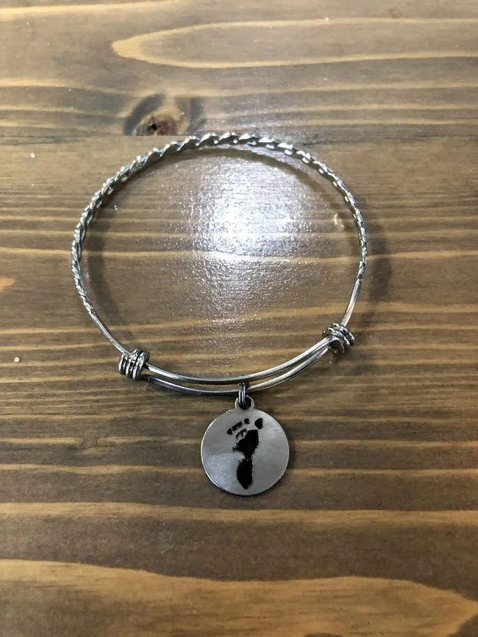 Custom foot , hand , or paw print Bracelet