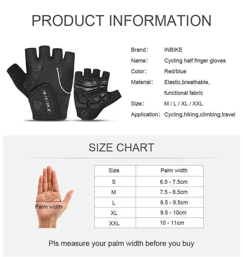 Cycling Gloves Half Finger Bike Gloves Shockproof Breathable GEL MTB Mountain Bicycle Gloves Men Sports Cycling Clothings